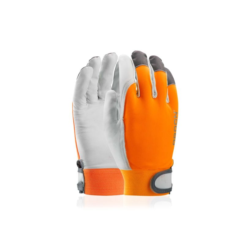 Kombinované rukavice ARDON®HOBBY REFLEX - s prodejní etiketou - hi-vis oranžová - 1