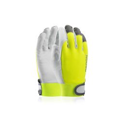 Kombinované rukavice ARDON®HOBBY REFLEX - s prodejní etiketou - hi-vis žlutá - 1