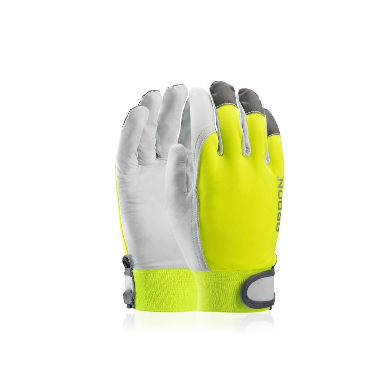 Kombinované rukavice ARDON®HOBBY REFLEX - s prodejní etiketou - hi-vis žlutá - 1