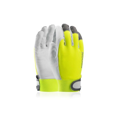 Kombinované rukavice ARDON®HOBBY REFLEX - s prodejní etiketou - hi-vis žlutá - 1