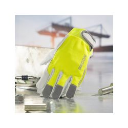 Kombinované rukavice ARDON®HOBBY REFLEX - s prodejní etiketou - hi-vis žlutá - 2