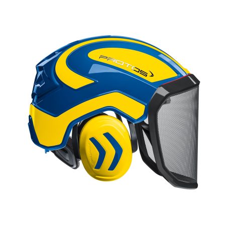Přilba Protos Integral FOREST modrá/žlutá F39 - 1