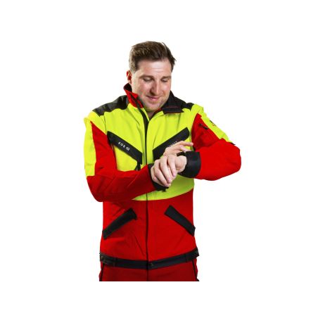 Bunda lesnická KlimaAir® červená a žlutá - 1