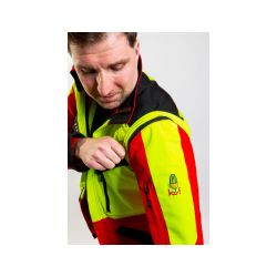 Bunda lesnická KlimaAir® červená a žlutá - 3