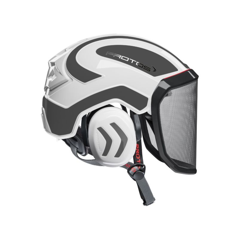 Přilba Protos Integral ARBORIST bílá/tmavě šedá s G16 - 1