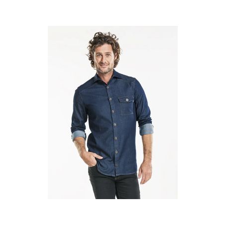 Men Blue Denim Stretch - 1