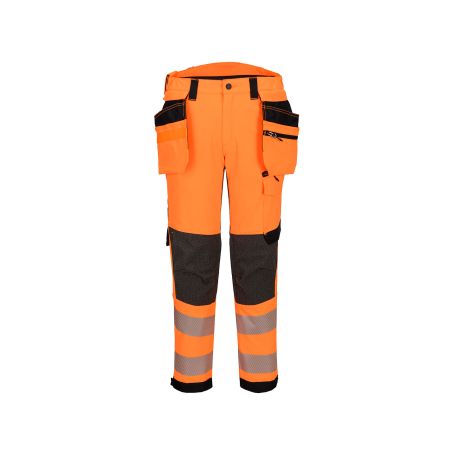 EV4 strečové pracovní kalhoty s vysokou viditelností s odnímatelnými kapsami třídy 2 - 1
