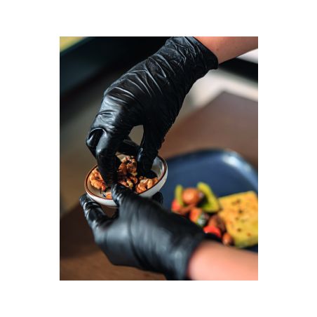 Jednorázové rukavice Clara Black Nitrile - nepudrované - černá - 2