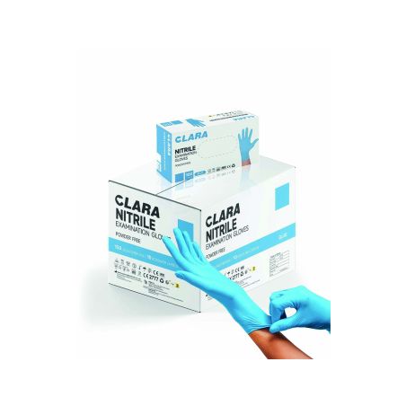 Jednorázové rukavice Clara Blue Nitrile - nepudrované - modrá - 2