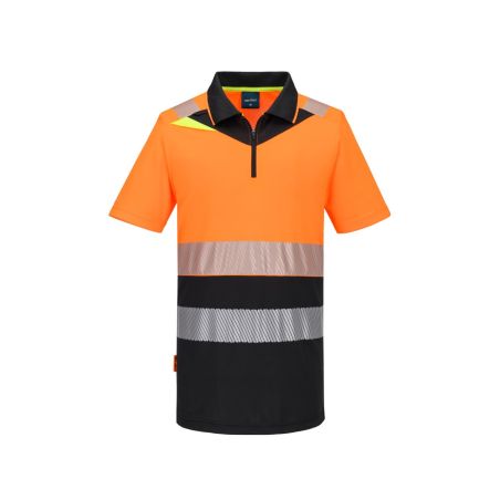 DX4 polokošile na zip s vysokou viditelností třídy 1 s krátkým rukávem - 1