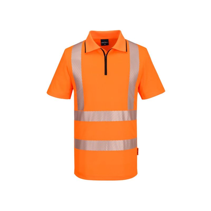 KX3 sportovní polokošile na zip s vysokou viditelností s krátkým rukávem - 1