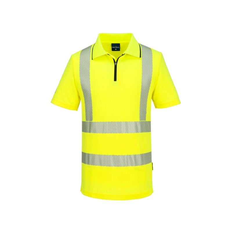 KX3 sportovní polokošile na zip s vysokou viditelností s krátkým rukávem - 2