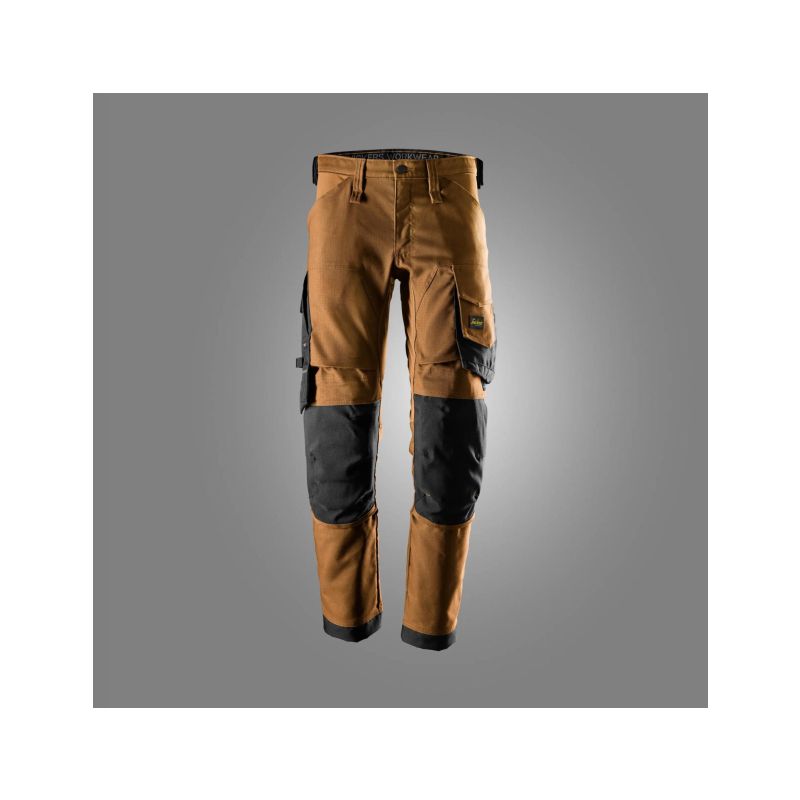 Kalhoty AllroundWork Canvas Stretch hnědé - 1