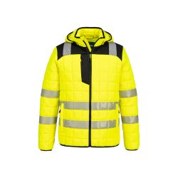 PW3 prošívaná bunda se čtvercovým vzorem s vysokou viditelností - 2