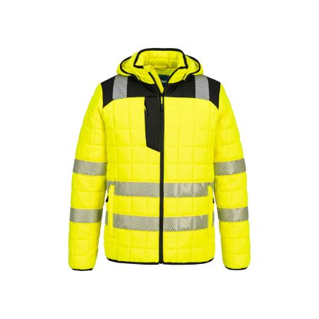 PW3 prošívaná bunda se čtvercovým vzorem s vysokou viditelností - 2