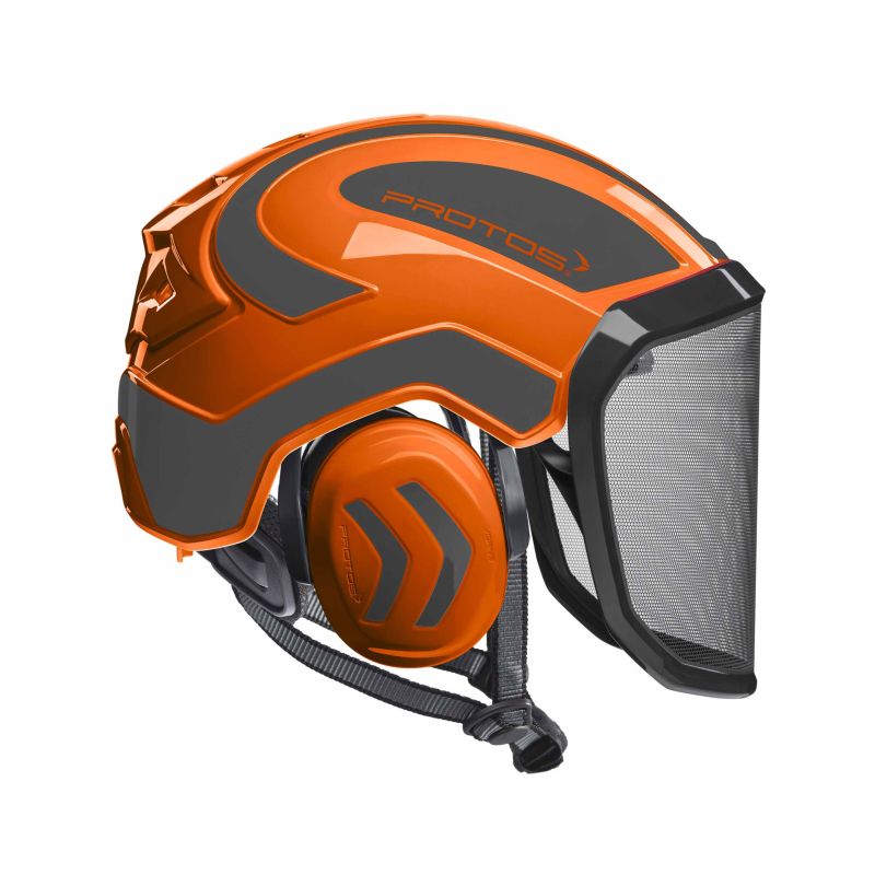 Přilba Protos Integral ARBORIST oranžová/šedá s G16 - 1