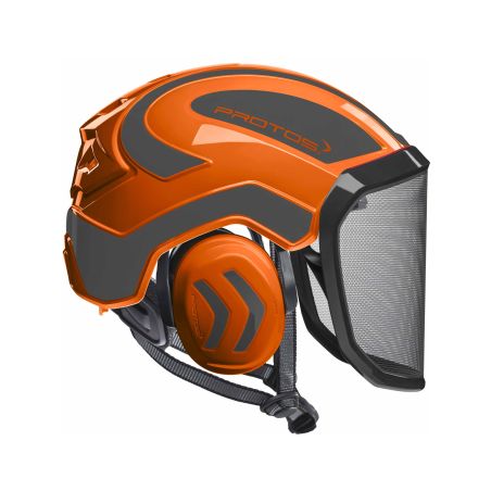 Přilba Protos Integral ARBORIST oranžová/šedá s G16 - 1