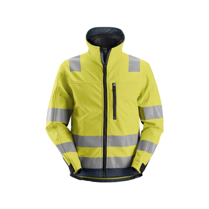 Bunda reflexní AW softshell, třída 3 žlutá/modrá - 1