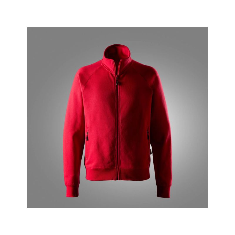 Mikina Classic na zip červená - 1