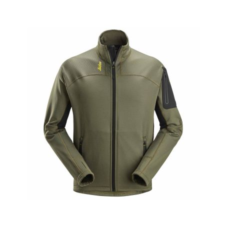 Mikina funkční Mikrofleece na zip khaki - 1