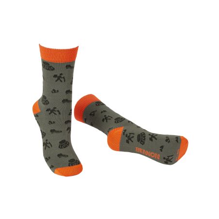 BENNONKY Trek Socks green/orange - 1