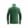 Vlněný svetr s ½ zipem zelený - 2
