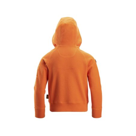 Mikina na zip s kapucí dětská oranžová - 2
