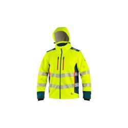 Bunda CXS BEDFORD, výstražná, pánská, softshell, žluto-petrolová - 29