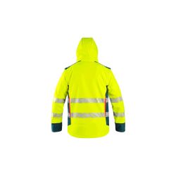 Bunda CXS BEDFORD, výstražná, pánská, softshell, žluto-petrolová - 30